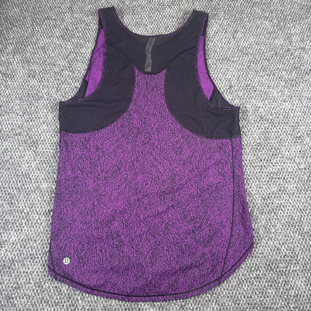 Lululemon Sculpt Tank II Top M Circuit Aurora Black Purple Mesh Sleeveless Yoga - Picture 8 of 9